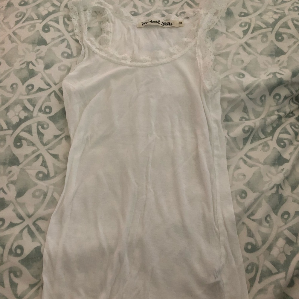 Michael Stars Lace Trim Tank Top